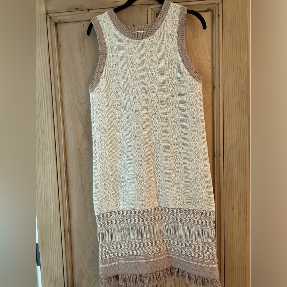 Etcetera Cream and Tan Knit Texture